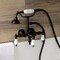 Kingston Brass AE23T0 3-3/8 Inch Wall Mount Tub Faucet with Hand Shower, Matte Black AE23T0 - alternate 3